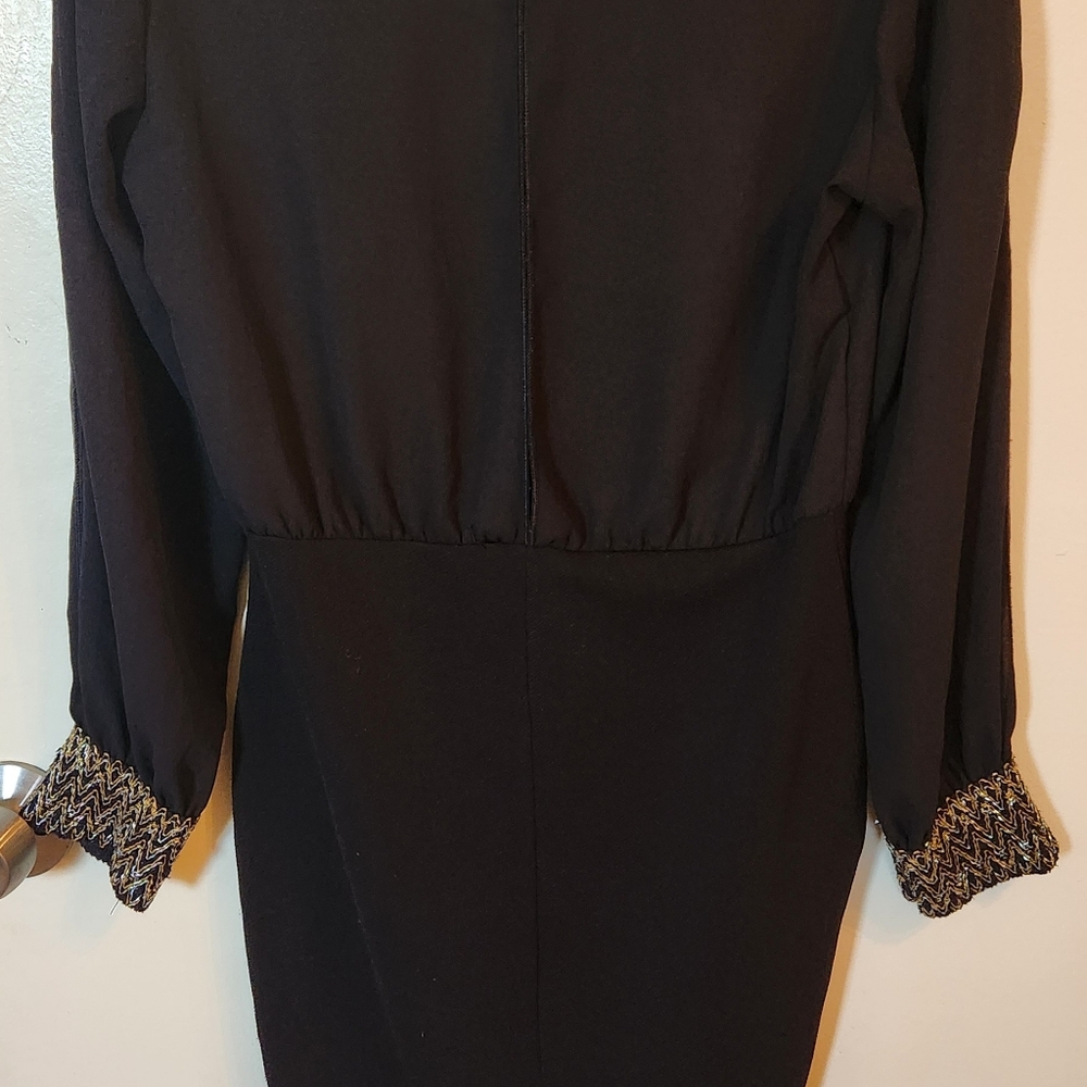 Black dress open sleeve